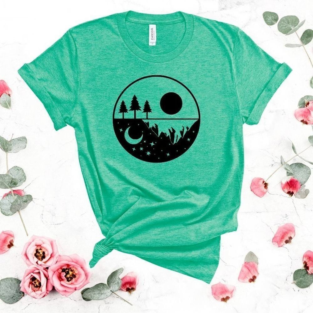 Camping Day & Night Sky Tee Shirt
